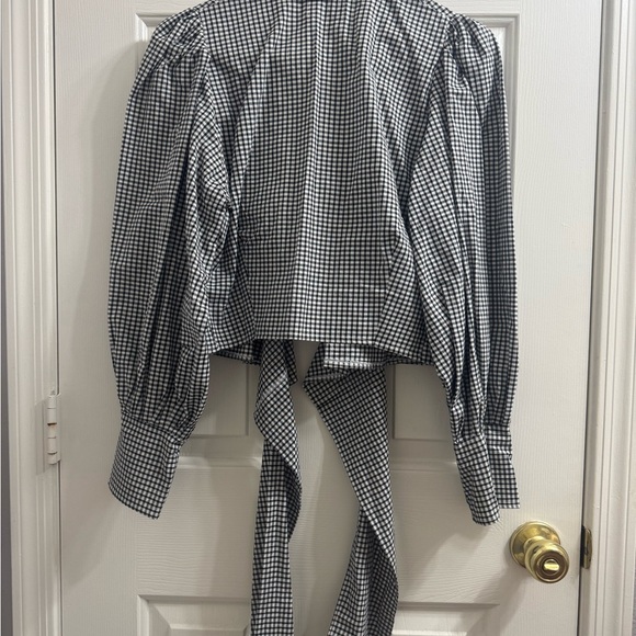 Maison Cleo - Julie - Black Gingham Blouse - Size 36 (S) - ASO Emily Ratajkowski - Picture 16 of 16